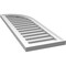 Ekena Millwork Quarter Round Top Right Surface Mount PVC Gable Vent w/ 2"W x 1-1/2"P Brickmould Frame, 14"W x 40"H GVPQR14X4002SF - alternate 2